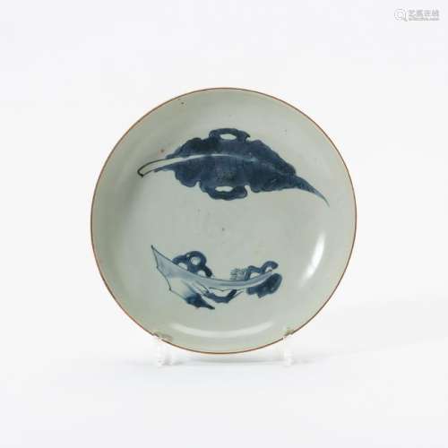 A Chinese blue and white dish for the Japanese market