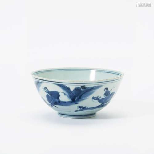 A Chinese blue and white bowl