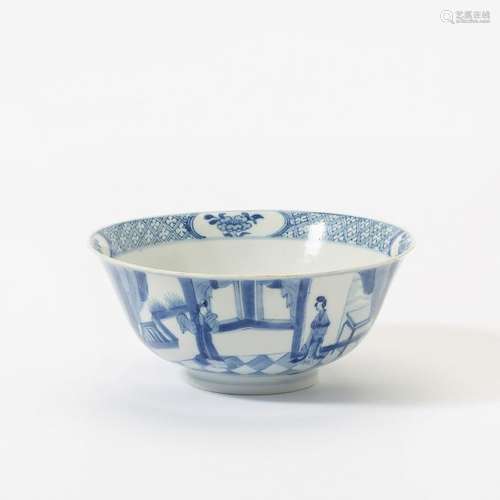 A Chinese blue and white bowl