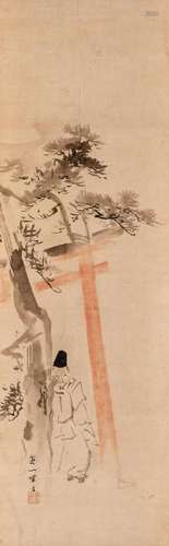 A Japanese nanga scroll painting by Hanabusa Itch?