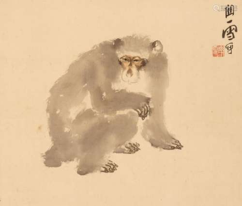 A scroll painting by Hashimoto Kanetsu (Guanxue