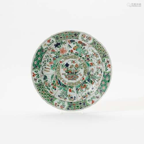 A Chinese famille verte dish