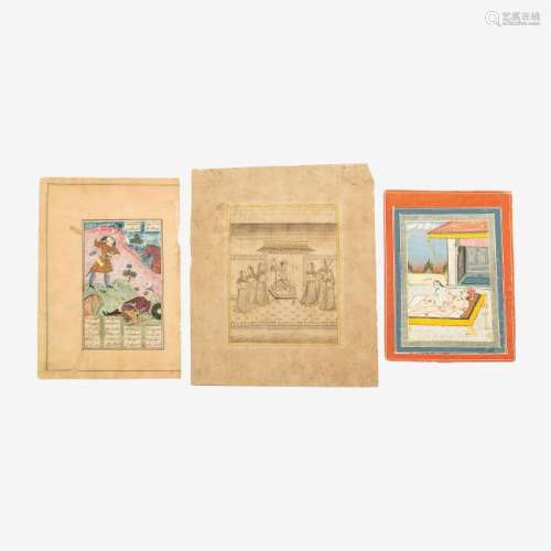 An illustrated folio from a Safavid Shahnaa (book of