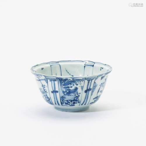 A Chinese blue and white 'kraak porselein' bowl