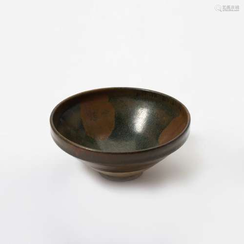 A Chinese russet-splashed blackish-brown-glazed bowl