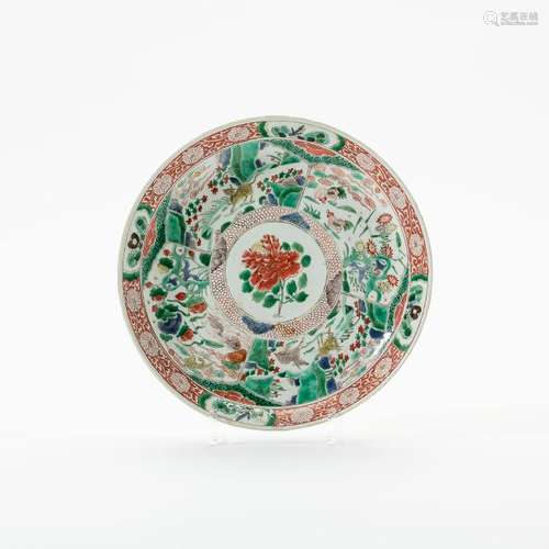 A Chinese famille verte dish