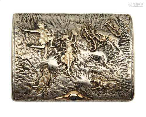 Antique Silver & Gold Cigarette Case