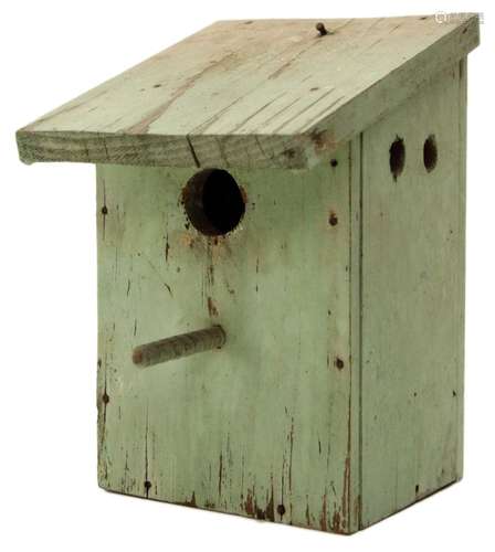 Vintage Primitive Hand Painted Wood Bird House