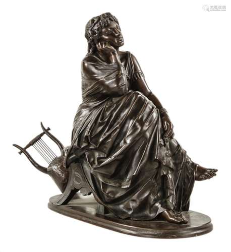 French Bronze Statue Alexander Schoenewerk