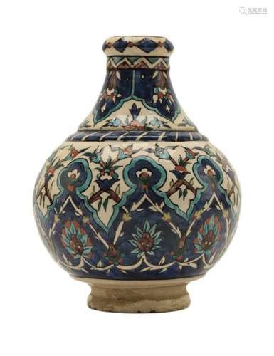 Turkish/Armenian Kutaya Pottery Bottle