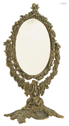 Gold Tone Vintage Vanity Mirror