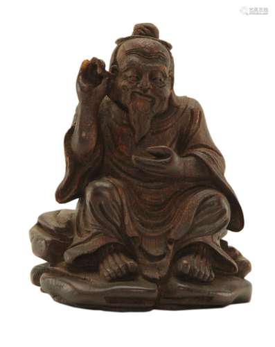 Chinese Bamboo Wood Buddha