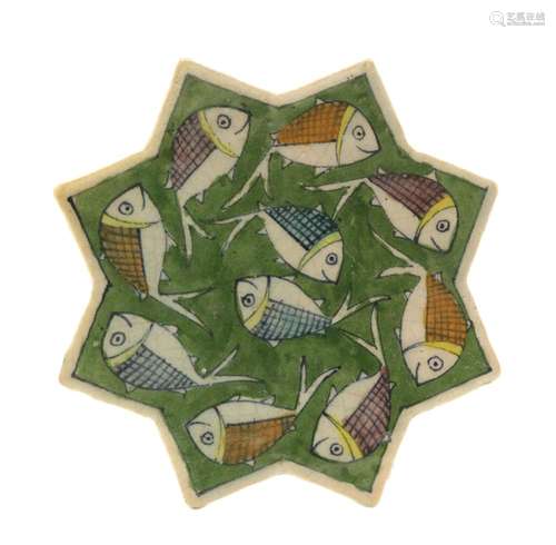 Persian 8 Point Star Potter Tile