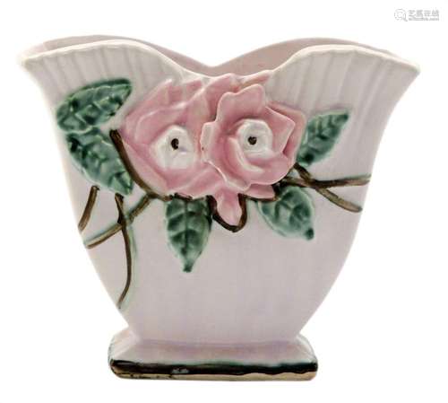 Mccoy Vase Raised Flowers