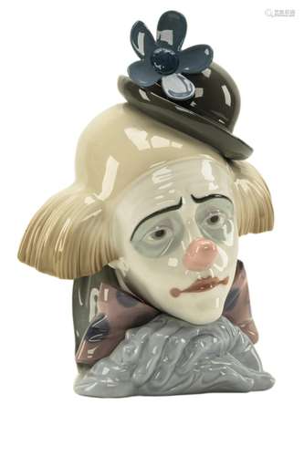 LLADRO Pensive Clown Bust