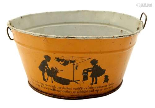 Vintage Tin Metal Bucket