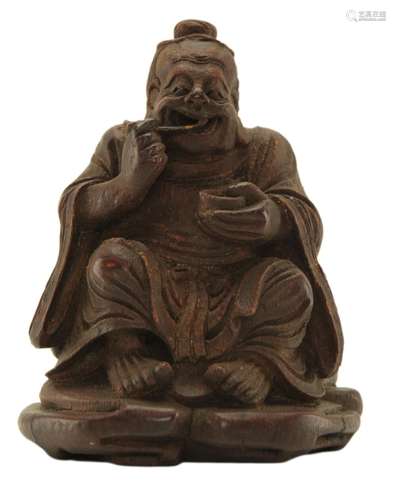 Chinese Bamboo Wood Happy Buddha