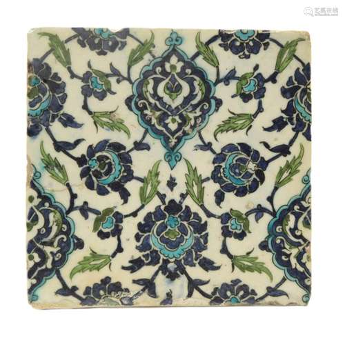 Syrian Damascus Iznik Square Tile