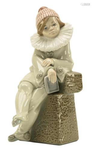 LLADRO Girl Clown with Book