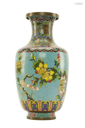 Chinese Cloisonne Enamel Vase