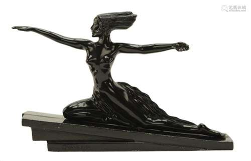 Black Metal Goddess Statue