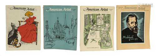 Four American Artist Antique Magazines