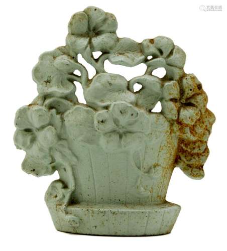 Cast Iron Door Stop Garden Motif