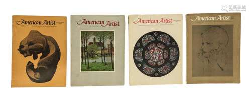 Four American Artist Antique Magazines