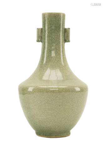 Chinese Celadon Crackle Glazed Porcelain Vase