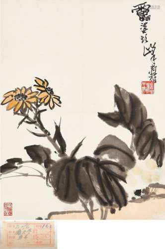 Daisy Attributed to Pan Tianshou (1897 - 1971)