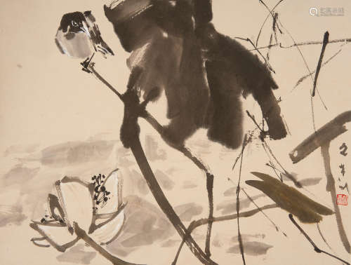Bird and Lotus Chen Wen Hsi (1906 - 1991)