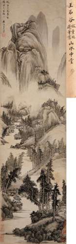 Landscape in the style of Dong Yuan Attributed to Wang Hui (1632 - 1717)