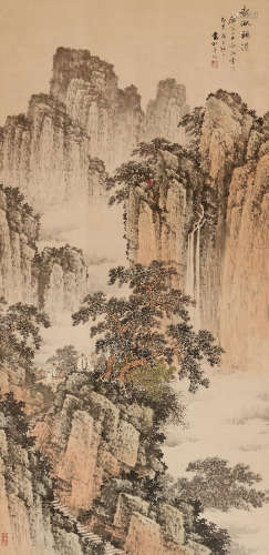 Waterfall at Yandang Mountain Yuan Songnian (1895 - 1966)