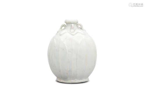 Northern Song dynasty A white-glaze 'lotus leaf' vase with four looped handles