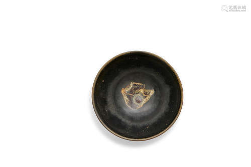 12th/13th century A jizhou black glazed 'leaf' bowl
