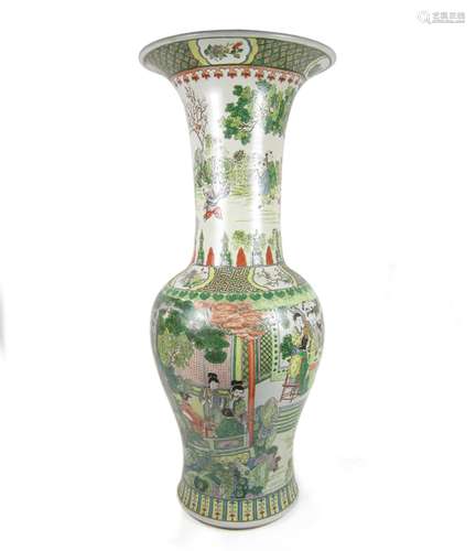 Bearing Kangxi six-character zhuanshu mark, but 20th century A large floor vase