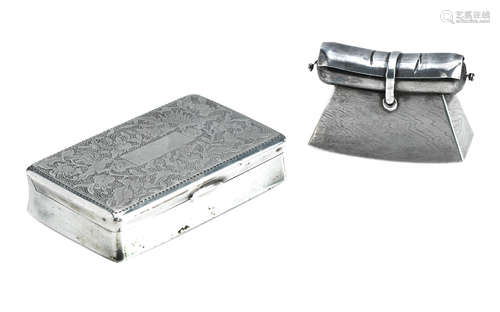 18th century and later A silver snuff box together with a Japanese silver miniature