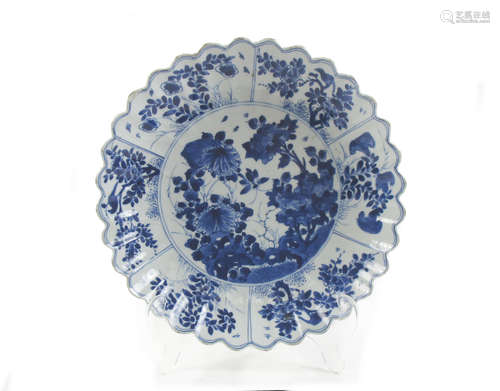 18th century A blue and white plate