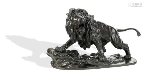 By Ryoun, Meiji era A large and impressive bronze lion