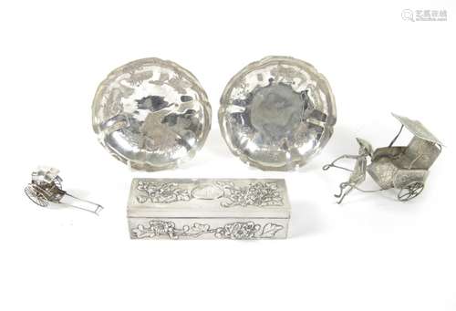 Late 19th/20th century A collection of silver table wares