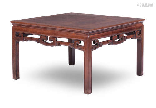 Late Qing, 19th century A huanghuali low square table