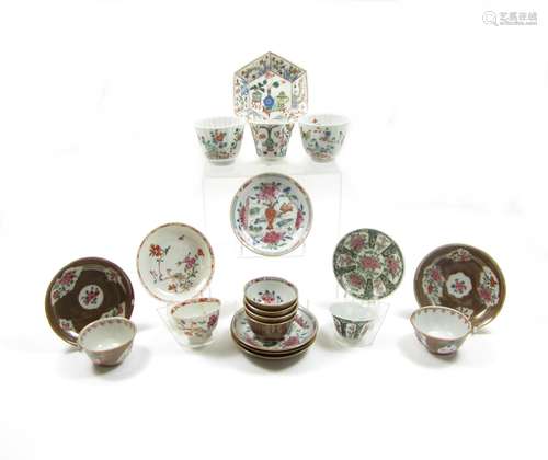 18th century A collection of tea bowls and saucers