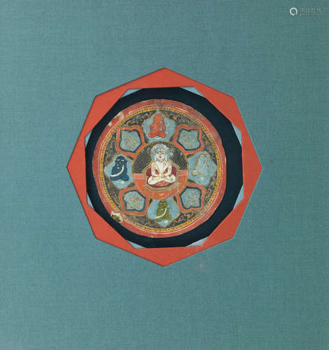 Rajasthan or western India, 18th/19th century A small Jain painting, depicting a siddhachakra or circle of Jinas