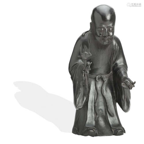 18th century A large bronze figure of Shoulao