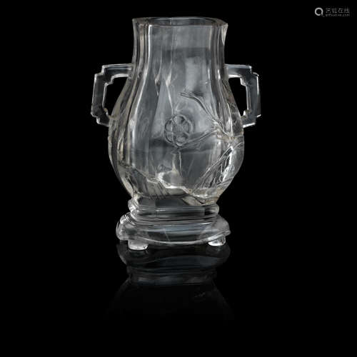 19th century A rock crystal vase