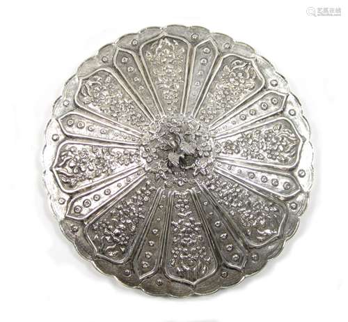 Laos, 19th century A silver Betel nut box cover