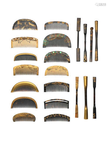 Meiji (1868-1912), Taisho (1912-1926), or Showa era (1926-1989), late 19th/early 20th century A group of assorted hair accessories