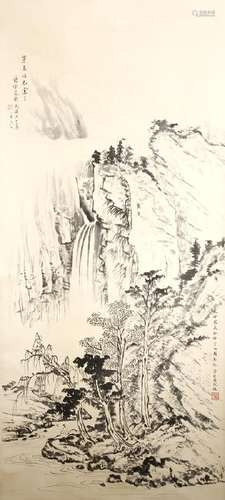 Chinese Scroll Painting of Landscape