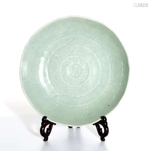 Celadon Glazed Lobed Charger