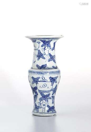 Blue and White Beaker Vase